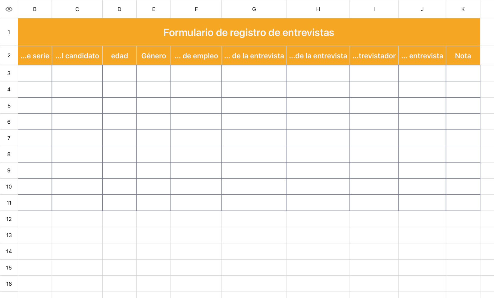Formulario de registro de entrevistas 1